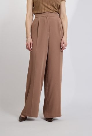 Spodnie damskie szerokie camel