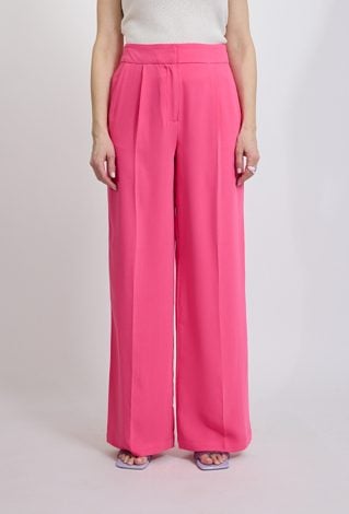 Spodnie damskie wide leg różowe