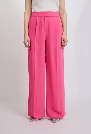 Spodnie damskie wide leg różowe