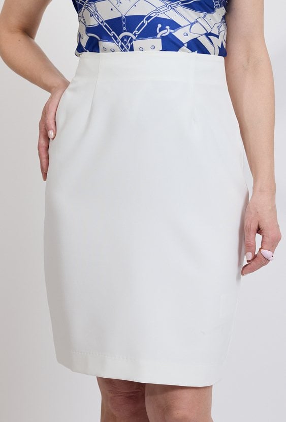 Spódnica ołówkowa damska ecru