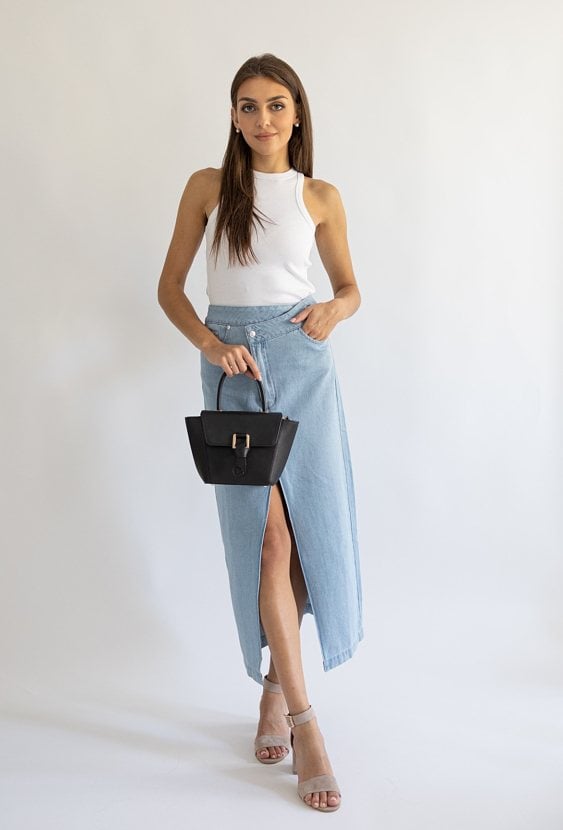 Mała torebka ze skóry naturalnej