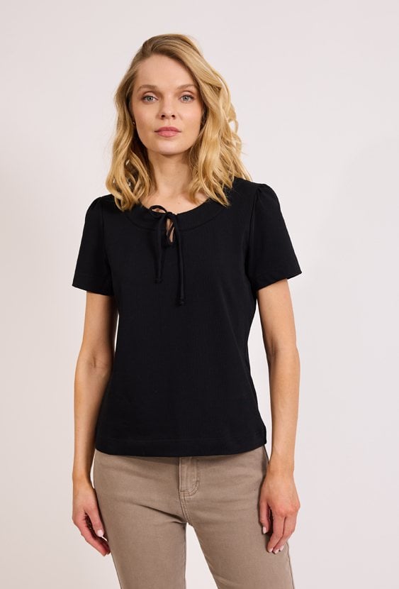 Bluzka damska czarna klasyczna elegancka