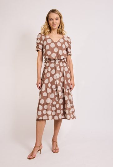 Sukienka midi w groszki