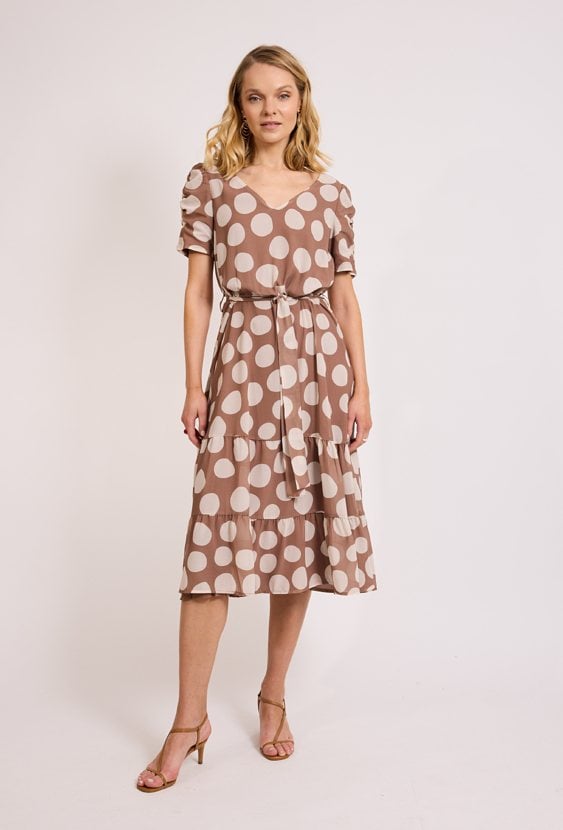 Sukienka midi w groszki