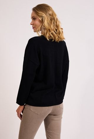 Czarny sweter damski