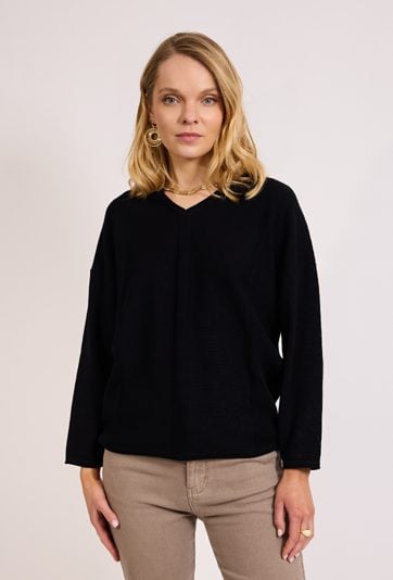 Czarny sweter damski