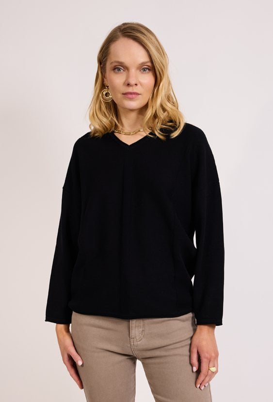 Czarny sweter damski