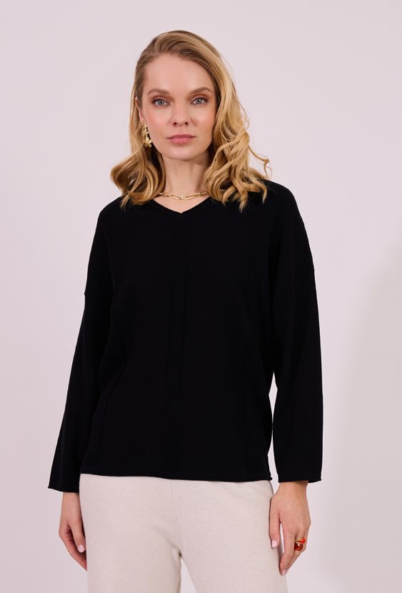 Czarny sweter damski