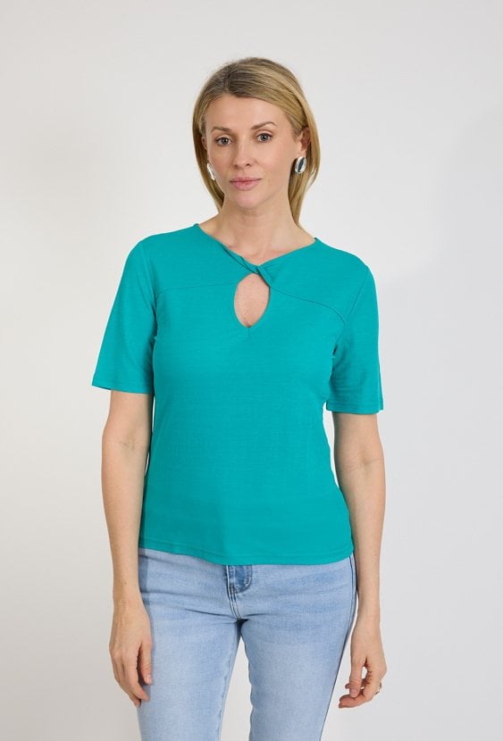 Bluzka damska turkusowa