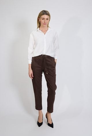 Biała koszula damska klasyczna z kołnierzykiem