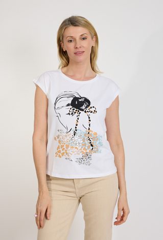 T-shirt damski biały