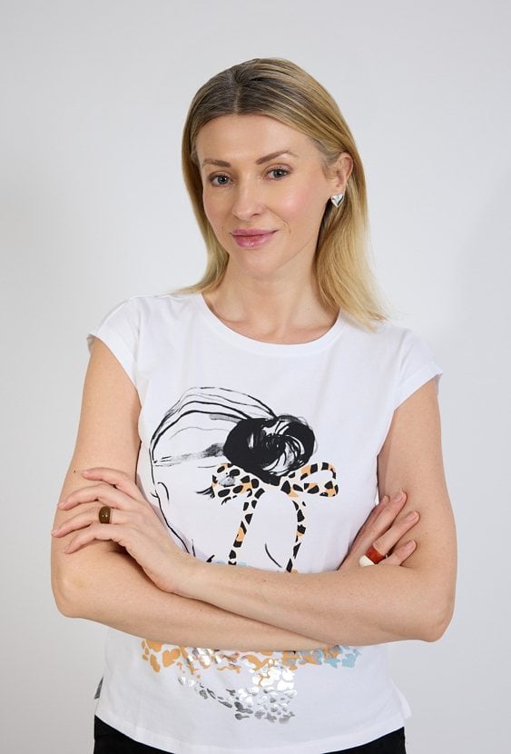 T-shirt damski biały