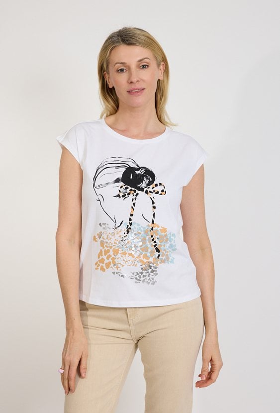 T-shirt damski biały