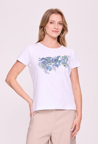 Bluzka z orientalnym nadrukiem paisley