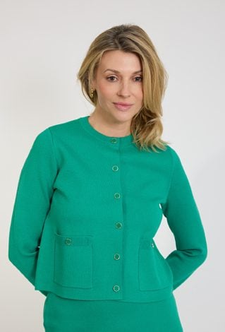 Kardigan damski zielony elegancki