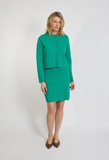 Kardigan damski zielony elegancki