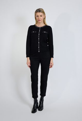 Czarne spodnie damskie eleganckie cygaretki