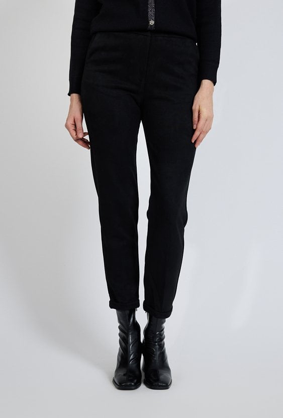 Czarne spodnie damskie eleganckie cygaretki