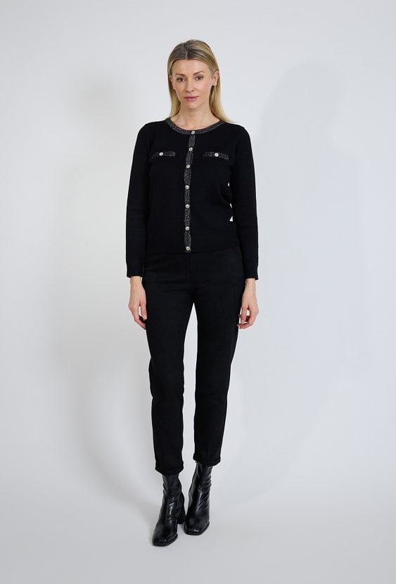 Czarne spodnie damskie eleganckie cygaretki