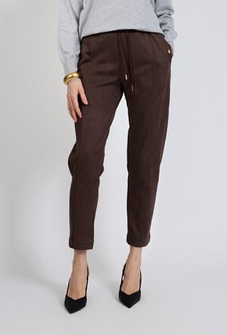 Brązowe spodnie damskie eleganckie