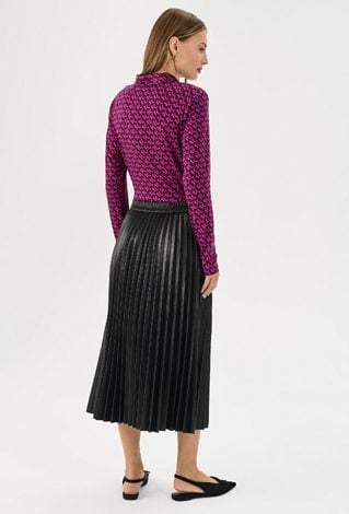 Czarna plisowana spódnica midi