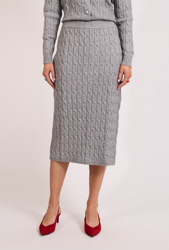 Dzianinowa spódnica midi