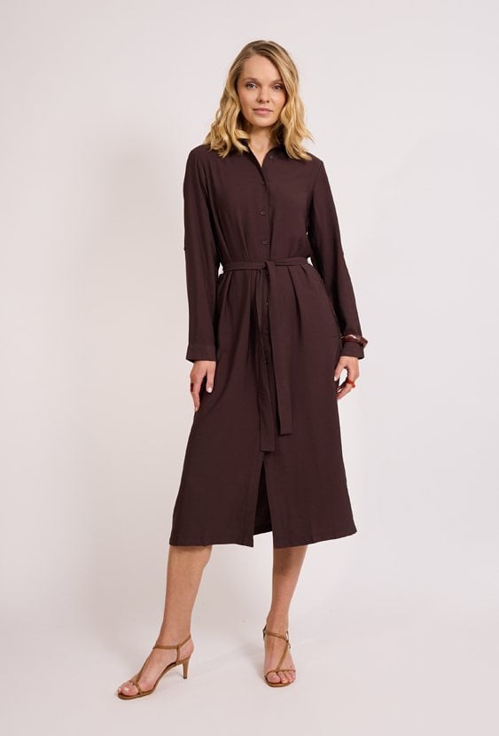 Sukienka szmizjerka midi