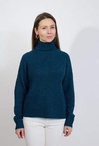 Sweter damski golf morski