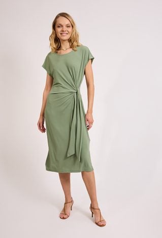 Sukienka dzianinowa z wiązaniem