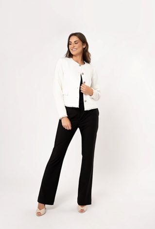 Elegancka biała marynarka damska