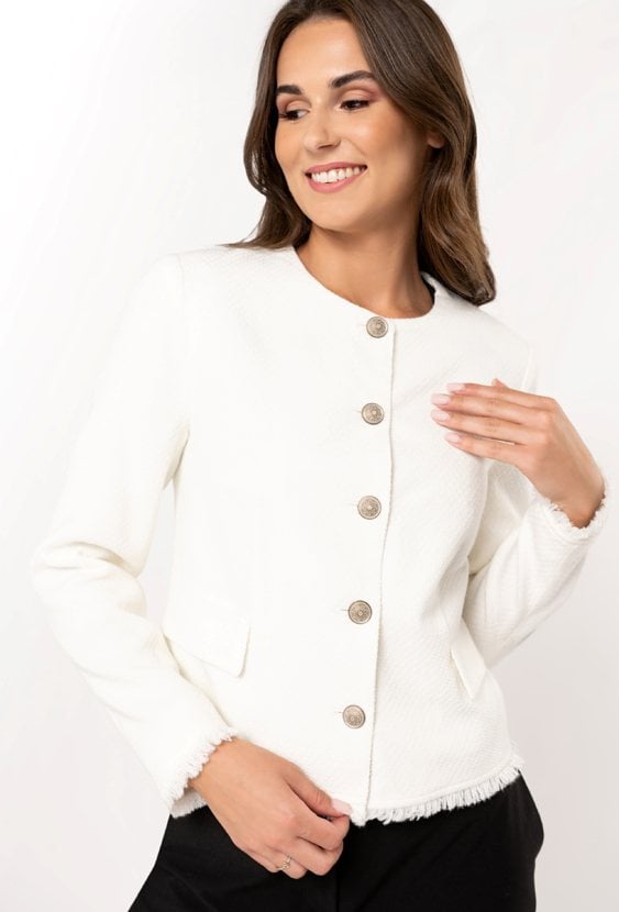 Elegancka biała marynarka damska