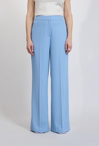 Spodnie damskie wide leg błękitne