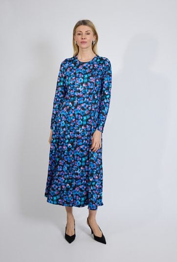 Długa sukienka w kwiaty damska elegancka