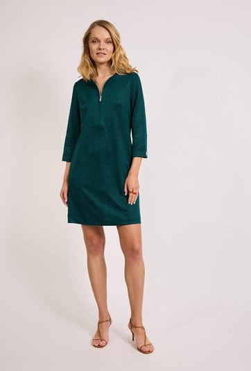 Zielona sukienka z zamkiem