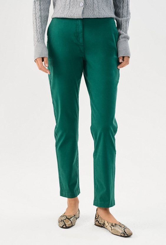 Zielone spodnie z kieszeniami