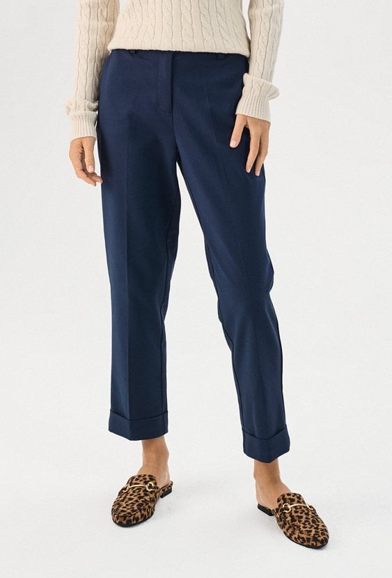 Eleganckie granatowe spodnie