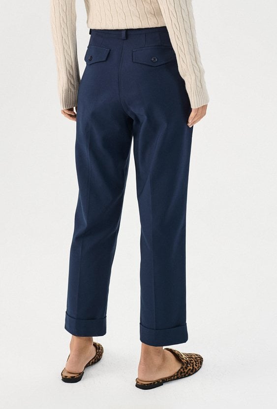 Eleganckie granatowe spodnie