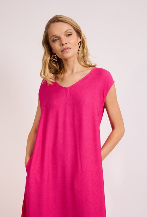 Różowa sukienka maxi