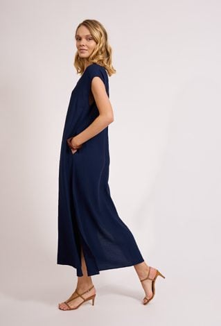 Granatowa sukienka maxi