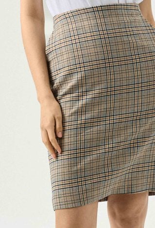 Spódnica ołówkowa w kratę