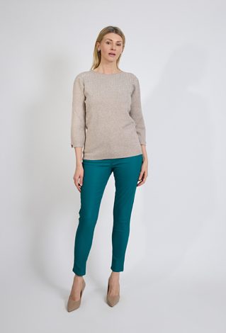 Zielone spodnie z wysokim stanem