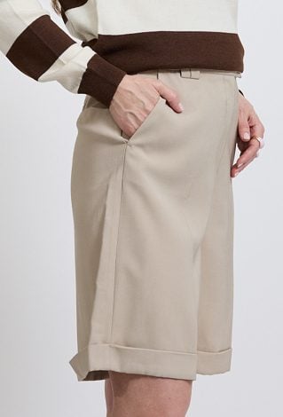 Szorty damskie eleganckie beżowe