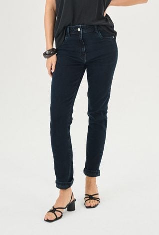 Granatowe jeansy slim fit