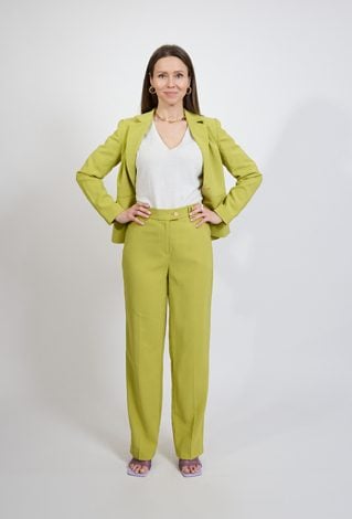 Spodnie damskie eleganckie zielone