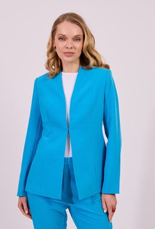Turkusowy żakiet damski elegancki