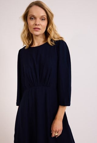 Granatowa sukienka midi