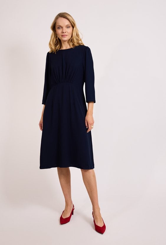 Granatowa sukienka midi