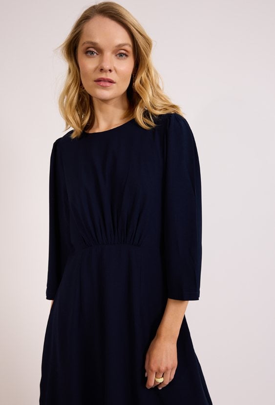 Granatowa sukienka midi