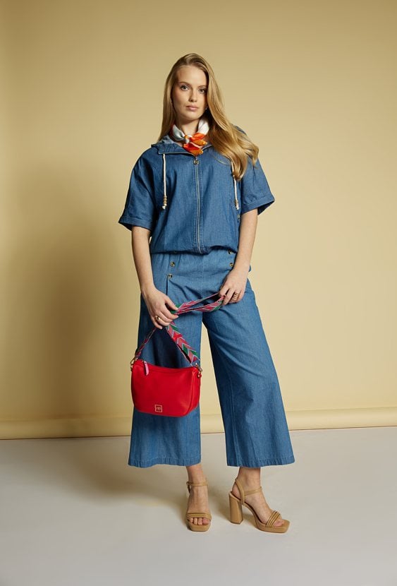 Torebka z wzorzystym paskiem