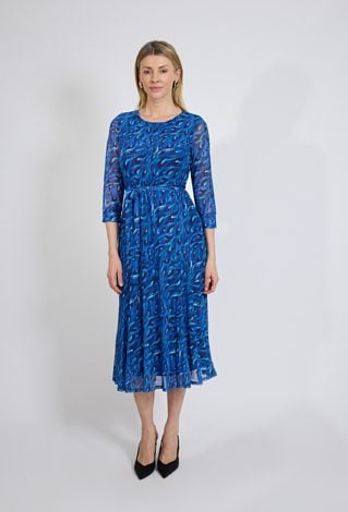 Sukienka midi w niebieski wzór